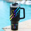 Houston Texans NFL Hologram Logo Custom Stanley Quencher 30oz-40oz Stainless Steel Tumbler Hot And Cold Tumbler