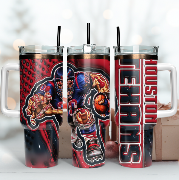 Houston Texans NFL Mascot Custom Stanley Quencher 30oz-40oz Stainless Steel Tumbler Hot And Cold Tumbler