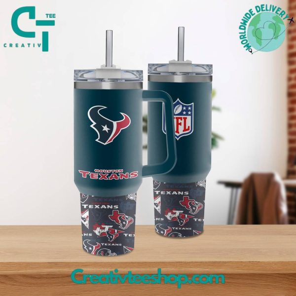 Houston Texans NFL Custom Stanley Quencher 30oz-40oz Stainless Steel Tumbler Hot And Cold Tumbler