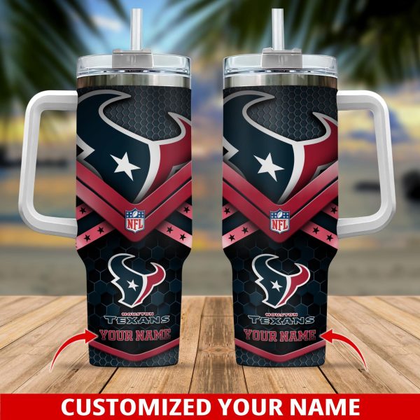Houston Texans NFL Custom Stanley Quencher 30oz-40oz Stainless Steel Tumbler Hot And Cold Tumbler