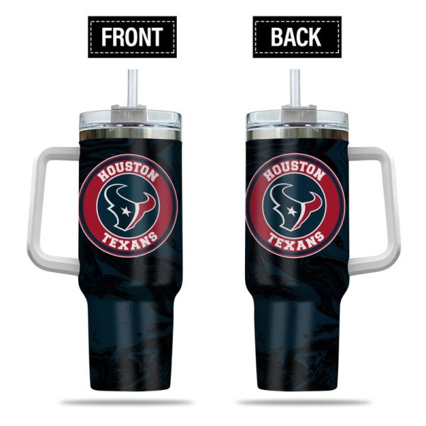 Houston Texans NFL Custom Stanley Quencher 30oz-40oz Stainless Steel Tumbler Hot And Cold Tumbler