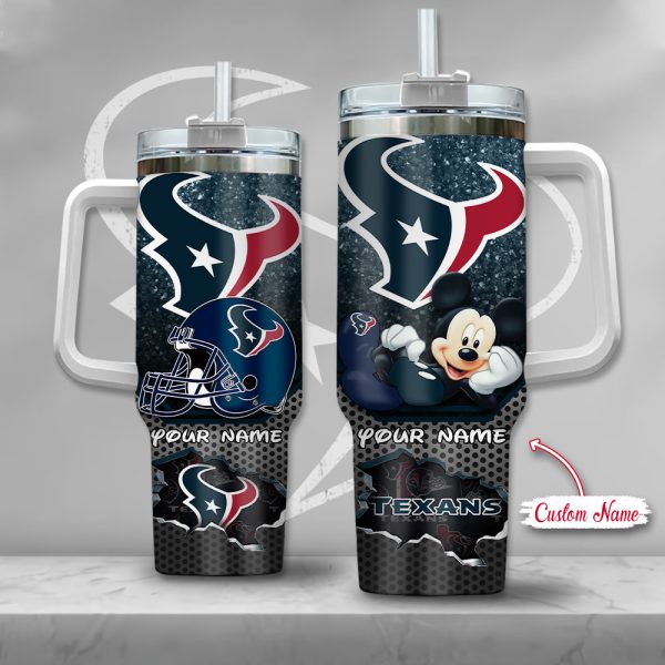 Houston Texans NFL Custom Stanley Quencher 30oz-40oz Stainless Steel Tumbler Hot And Cold Tumbler