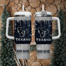 Houston Texans NFL Custom Stanley Quencher 30oz-40oz Stainless Steel Tumbler Hot And Cold Tumbler