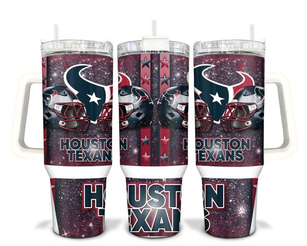 Houston Texans NFL Custom Stanley Quencher 30oz-40oz Stainless Steel Tumbler Hot And Cold Tumbler