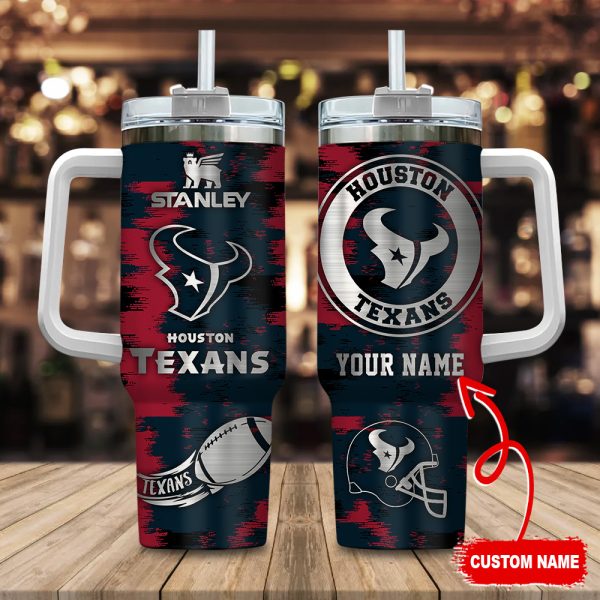 Houston Texans NFL Custom Stanley Quencher 30oz-40oz Stainless Steel Tumbler Hot And Cold Tumbler