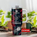 Houston Texans NFL Custom Stanley Quencher 30oz-40oz Stainless Steel Tumbler Hot And Cold Tumbler