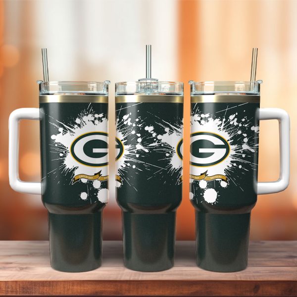 Green Bay Packers NFL Custom Stanley Quencher 30oz-40oz Stainless Steel Tumbler Hot And Cold Tumbler