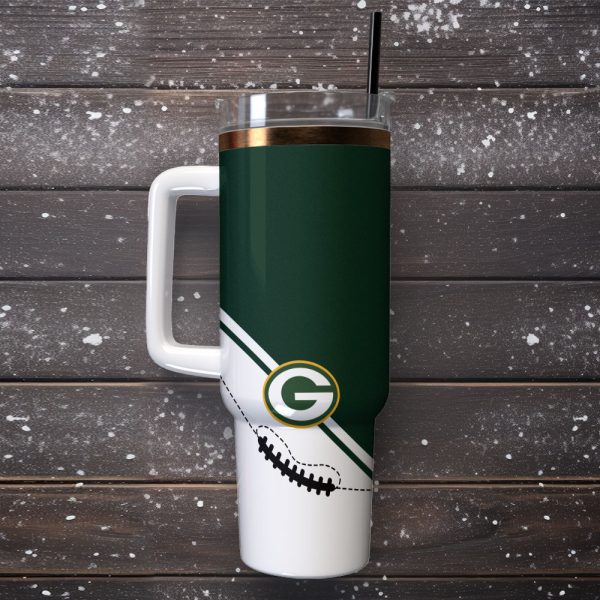 Green Bay Packers NFL Custom Stanley Quencher 30oz-40oz Stainless Steel Tumbler Hot And Cold Tumbler - Image 2