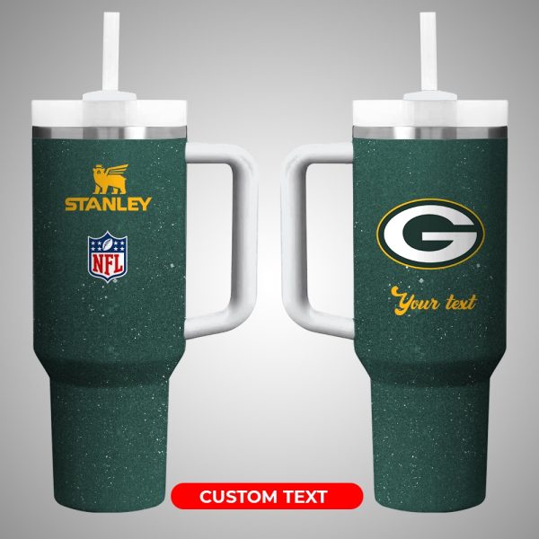 Green Bay Packers NFL Custom Stanley Quencher 30oz-40oz Stainless Steel