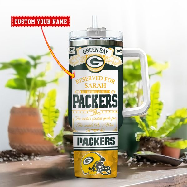 Green Bay Packers NFL Father's Day Custom Stanley Quencher 30oz-40oz Stainless Steel - Image 2