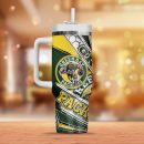 Green Bay Packers Mascot NFL Custom Stanley Quencher 30oz-40oz Stainless Steel Tumbler Hot And Cold Tumbler