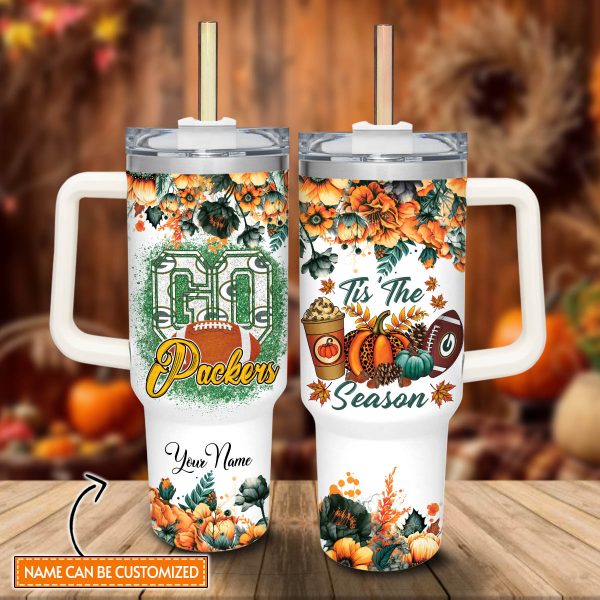 Green Bay Packers NFL Custom Stanley Quencher 30oz-40oz Stainless Steel Tumbler Hot And Cold Tumbler