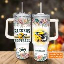 Green Bay Packers NFL Custom Stanley Quencher 30oz-40oz Stainless Steel Tumbler Hot And Cold Tumbler