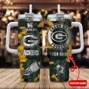 Green Bay Packers NFL Custom Stanley Quencher 30oz-40oz Stainless Steel Tumbler Hot And Cold Tumbler