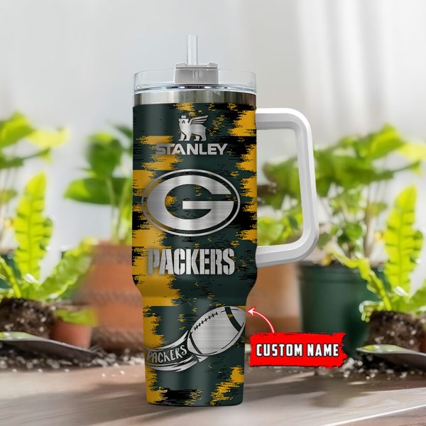 Green Bay Packers NFL Custom Stanley Quencher 30oz-40oz Stainless Steel Tumbler Hot And Cold Tumbler - Image 2