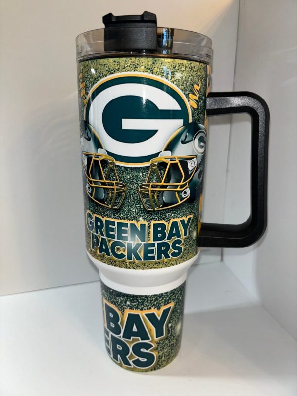 Green Bay Packers NFL Custom Stanley Quencher 30oz-40oz Stainless Steel Tumbler Hot And Cold Tumbler - Image 2