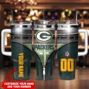 Green Bay Packers NFL Custom Stanley Quencher 30oz-40oz Stainless Steel Tumbler Hot And Cold Tumbler