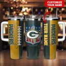 Green Bay Packers NFL Custom Stanley Quencher 30oz-40oz Stainless Steel Tumbler Hot And Cold Tumbler