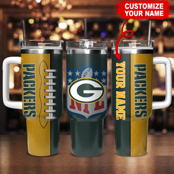 Green Bay Packers NFL Custom Stanley Quencher 30oz-40oz Stainless Steel Tumbler Hot And Cold Tumbler - Image 2