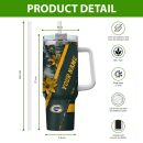 Green Bay Packers NFL Custom Stanley Quencher 30oz-40oz Stainless Steel Tumbler Hot And Cold Tumbler