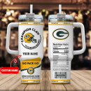Green Bay Packers NFL Champion Claw Custom Stanley Quencher 30oz-40oz Stainless Steel Tumbler Hot And Cold Tumbler