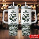 Green Bay Packers NFL Custom Stanley Quencher 30oz-40oz Stainless Steel Tumbler Hot And Cold Tumbler