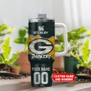 Green Bay Packers NFL Custom Stanley Quencher 30oz-40oz Stainless Steel Tumbler Hot And Cold Tumbler