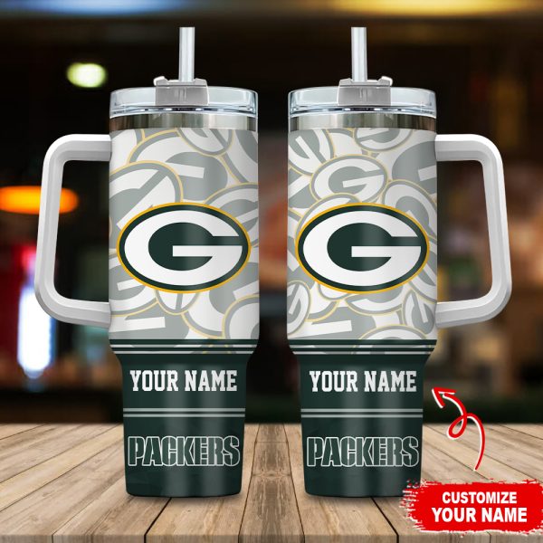 Green Bay Packers NFL Custom Stanley Quencher 30oz-40oz Stainless Steel Tumbler Hot And Cold Tumbler