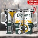 Green Bay Packers NFL Corona Extra Custom Stanley Quencher 30oz-40oz Stainless Steel Tumbler Hot And Cold Tumbler