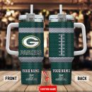 Green Bay Packers NFL Crystal Custom Stanley Quencher 30oz-40oz Stainless Steel Tumbler Hot And Cold Tumbler