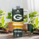 Green Bay Packers NFL Custom Stanley Quencher 30oz-40oz Stainless Steel Tumbler Hot And Cold Tumbler