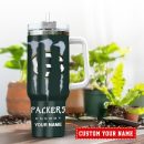 Green Bay Packers NFL Energy Nutrition Facts Custom Stanley Quencher 30oz-40oz Stainless Steel Tumbler Hot And Cold Tumbler