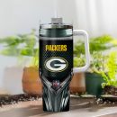 Green Bay Packers NFL Nutrition Facts Custom Stanley Quencher 30oz-40oz Stainless Steel Tumbler Hot And Cold Tumbler