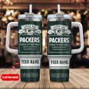 Green Bay Packers NFL Bud Light Custom Stanley Quencher 30oz-40oz Stainless Steel Tumbler Hot And Cold Tumbler
