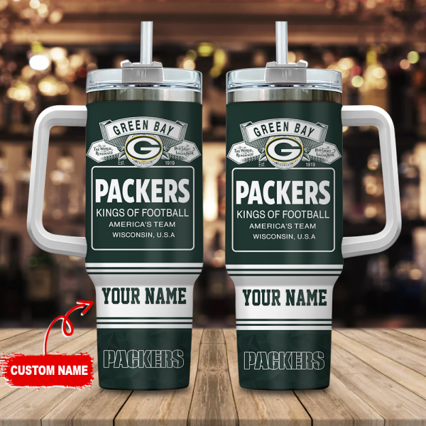 Green Bay Packers NFL Bud Light Custom Stanley Quencher 30oz-40oz Stainless Steel Tumbler Hot And Cold Tumbler