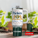 Green Bay Packers NFL Champions Modelo Custom Stanley Quencher 30oz-40oz Stainless Steel Tumbler Hot And Cold Tumbler