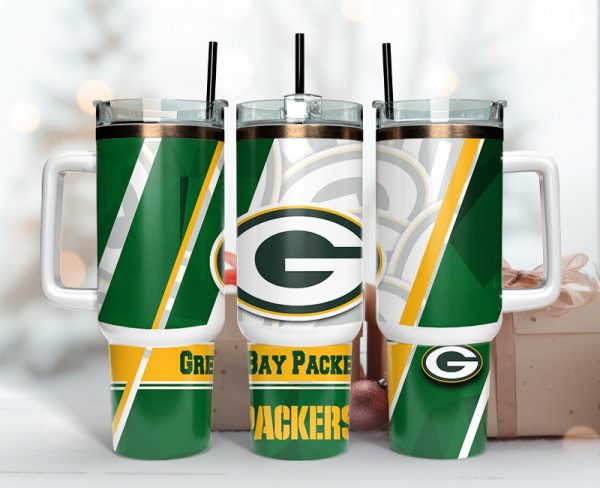 Green Bay Packers NFL Custom Stanley Quencher 30oz-40oz Stainless Steel Tumbler Hot And Cold Tumbler