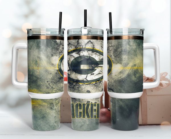 Green Bay Packers NFL Custom Stanley Quencher 30oz-40oz Stainless Steel Tumbler Hot And Cold Tumbler