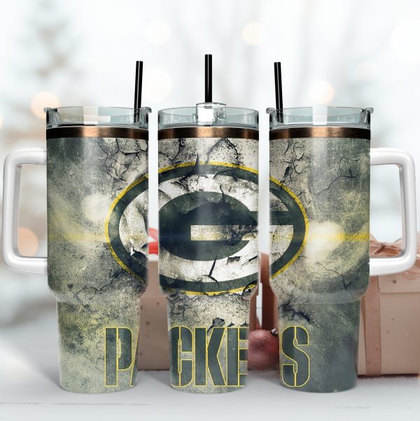 Green Bay Packers NFL Custom Stanley Quencher 30oz-40oz Stainless Steel Tumbler Hot And Cold Tumbler