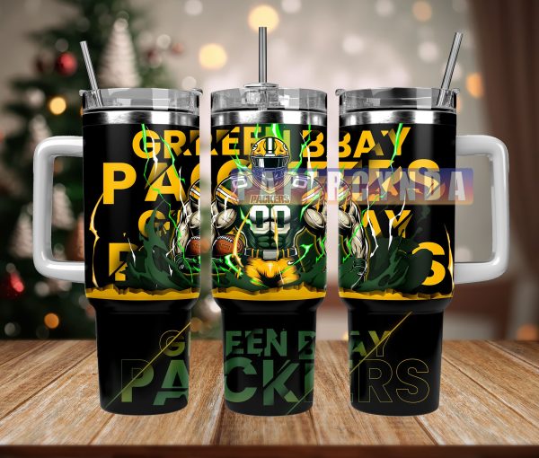 Green Bay Packers Custom Stanley Quencher 30oz-40oz Stainless Steel Tumbler Hot And Cold Tumbler