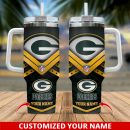 Green Bay Packers NFL Custom Stanley Quencher 30oz-40oz Stainless Steel Tumbler Hot And Cold Tumbler