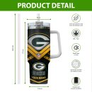 Green Bay Packers NFL Custom Stanley Quencher 30oz-40oz Stainless Steel Tumbler Hot And Cold Tumbler