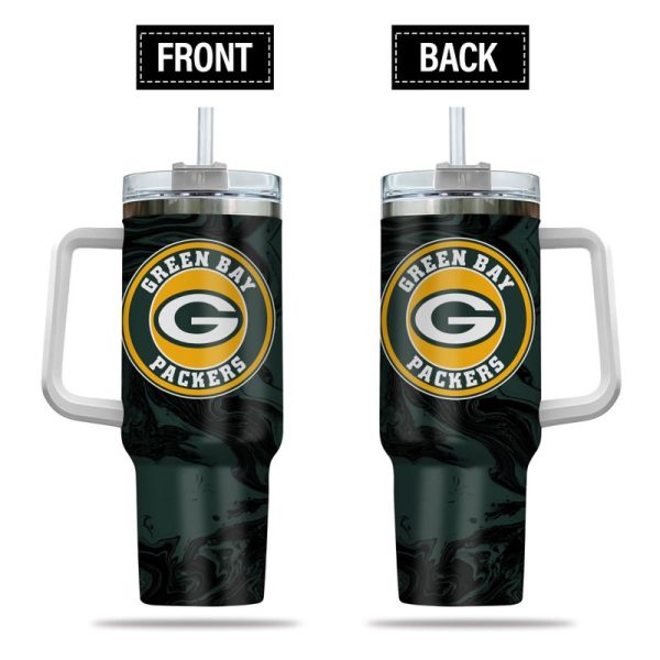 Green Bay Packers NFL Custom Stanley Quencher 30oz-40oz Stainless Steel Tumbler Hot And Cold Tumbler