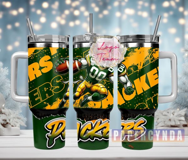 Green Bay Packers Custom Stanley Quencher 30oz-40oz Stainless Steel Tumbler Hot And Cold Tumbler