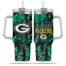 Green Bay Packers NFL Hunting Custom Stanley Quencher 30oz-40oz Stainless Steel Tumbler Hot And Cold Tumbler