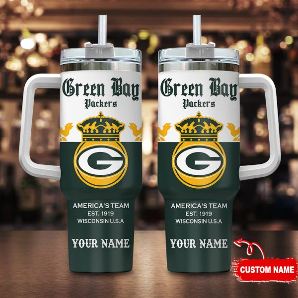Green Bay Packers NFL Corona Extra Custom Stanley Quencher 30oz-40oz Stainless Steel Tumbler Hot And Cold Tumbler