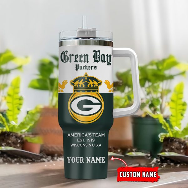 Green Bay Packers NFL Corona Extra Custom Stanley Quencher 30oz-40oz Stainless Steel Tumbler Hot And Cold Tumbler - Image 2