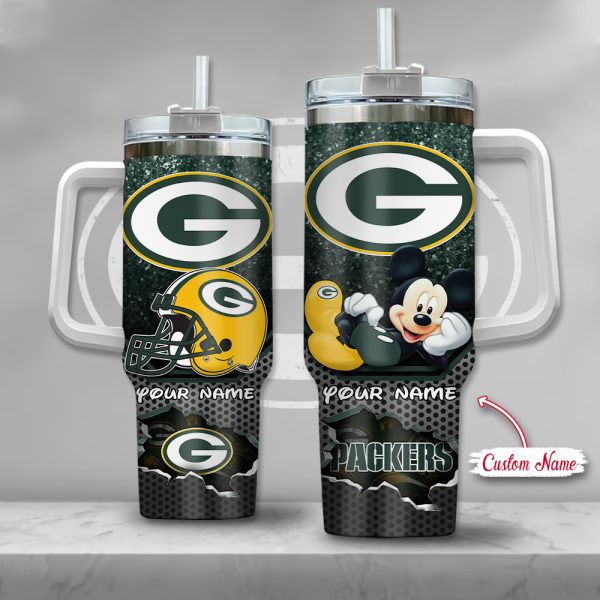 Green Bay Packers NFL Custom Stanley Quencher 30oz-40oz Stainless Steel Tumbler Hot And Cold Tumbler