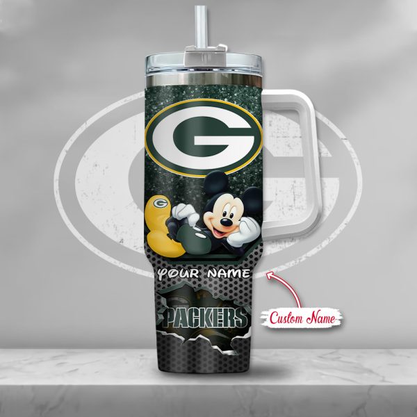 Green Bay Packers NFL Custom Stanley Quencher 30oz-40oz Stainless Steel Tumbler Hot And Cold Tumbler - Image 2