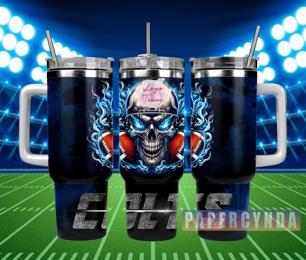 Indianapolis Colts NFL Sports Custom Stanley Quencher 30oz-40oz Stainless Steel Tumbler Hot And Cold Tumbler